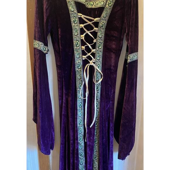 Madigal Wizard Sleeve Renaissance Mid Evil Long Dress Women’s 6, S-M - Picture 5 of 11